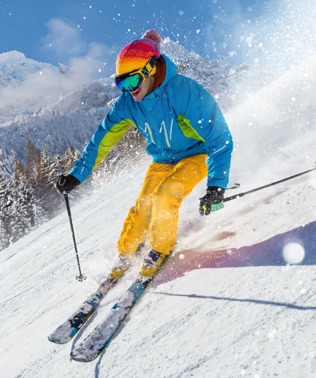 Adaptation aux terrains accidentés ski